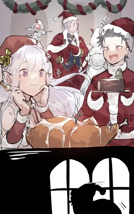 Emilia x Subaru futa 表紙